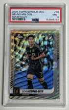 2025 MLS Topps Chrome Heung-Min Son Gold Wave /50 LAFC PSA 9 Pop Only 1!