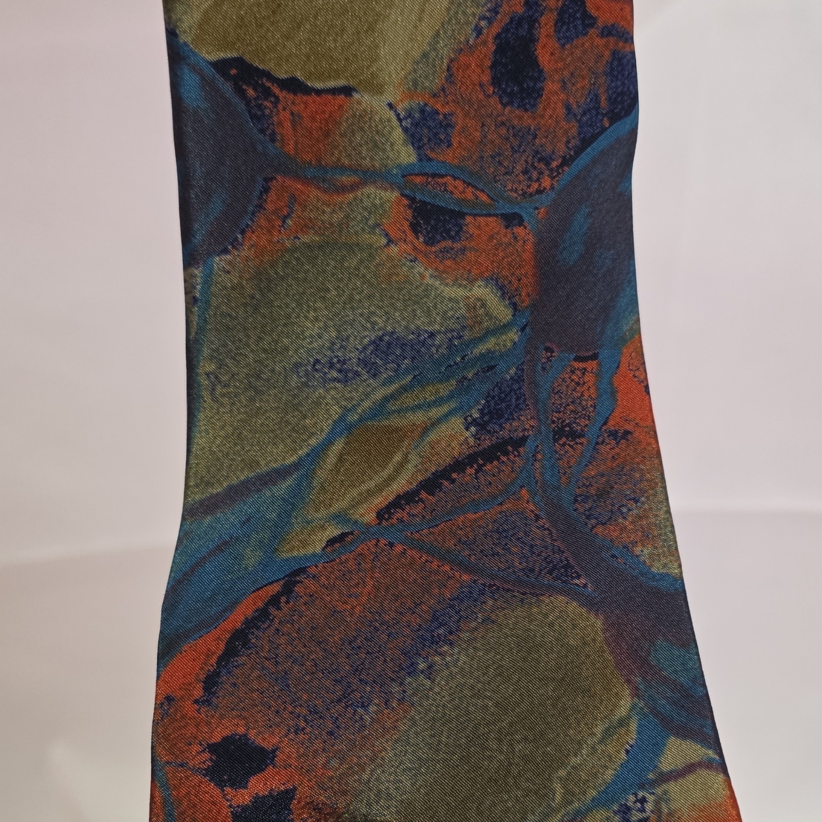 Stringbeans Blue Orange Olive Multicolor Abstract… - image 3