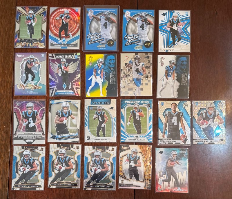 LOT 21 Tetairoa McMillan Rookie Insert Mosaic Phoenix Select Absolute Prizm MORE