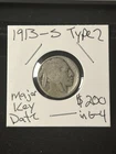 1913 s type 2 buffalo nickel Key Date Restored Date/weak Date