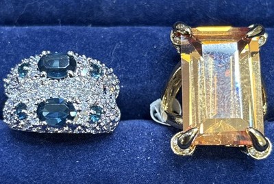 Camille lucie ring Lot Of 2 Size 5 Beautiful Statement Rings signed