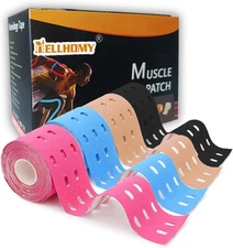 4 Rolls Waterproof Kinesiology Tape Elastic Athletic Tape for Joints Support