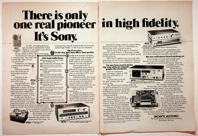 Sony 1979 Vintage Magazine Ad Hi-Fi Stereo Audio Pioneer Amplifier Cassette