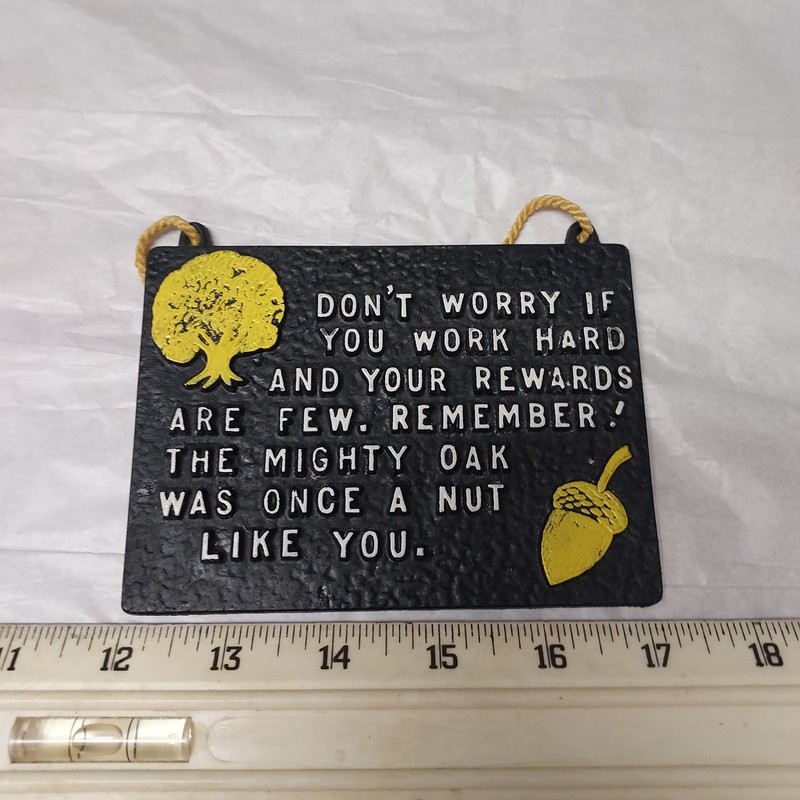 Trivet/Humorous & motivational quote plaque wall sign.