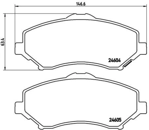Für BREMBO P 11 025 HAM PADS. FRONT DODGE JOURNEY 08- FRONT - Bild 6
