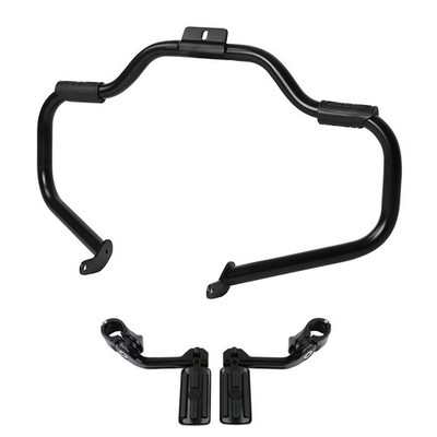 Mustache Highway Engine Guard Bar w/ Foot Pegs Fit For Harley Softail 2000-2017