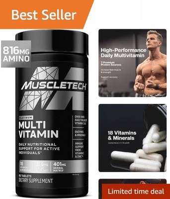Platinum Multivitamins: 90 Capsules - Active Adults  Immune & Nutritional Boost