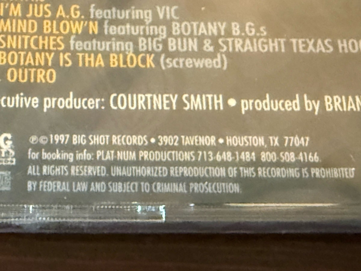 Botany Boys Thought of Many Ways 2 CD OG Press 1997 Houston TX DJ