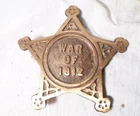 Vtg War of 1812 Grave Marker  Cast Bronze Rare US Military Veteran Collectible