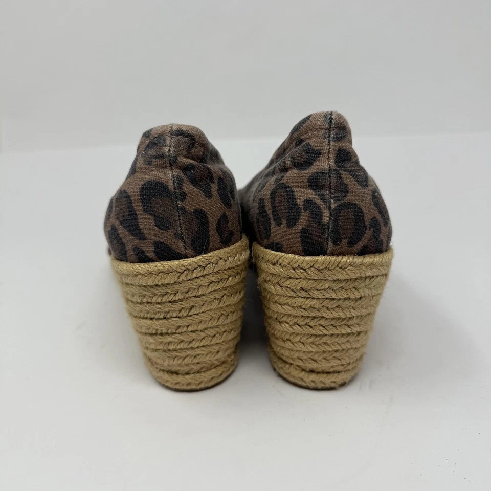 Zapatos Jack Rogers Mujer Talla 8.5 Estampado Leopardo Alpargata Tacones Cuña Foto 4 de 4