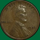 1933 Lincoln Wheat Cent Extremely Fine XF Coin #35041