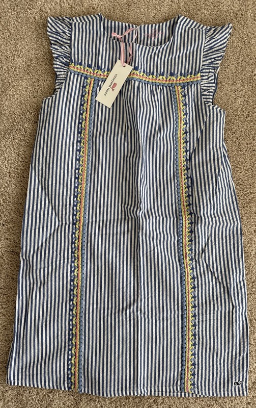 NWT Vineyard Vines Girls Seersucker Dress Size 12