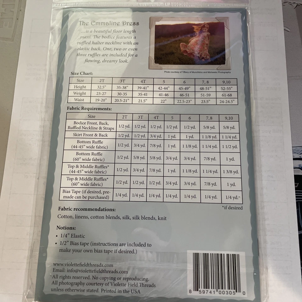 Violette Field Threads sewing pattern Lucy top and ruffled pants set - Image 2 of 2