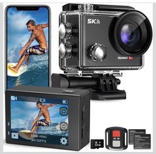 Action Camera 5K 30FPS Waterproof Camera Underwater 131FT with EIS Wifi App Remo