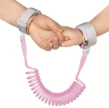 Child Safety Leash / Harness Wrist Link Tether for Toddlers & Young Girls - Pink