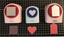 Marvy Uchida Large Punches 2" HEART, 1 7/8" SCALLOP SQUARE or 2.3 TAG Punch