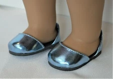 Shoes Metallic Blue Dressy For 18 in American Girl Doll Accessories Clothes