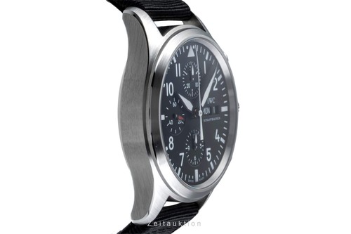 IWC Schaffhausen Fliegeruhr Chronograph Automatik Stahl Ref. IW371701 B&P 2009 - Bild 6 von 13