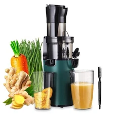 Cold Press Juicer Machines-SOVIDER Up to 92% Juice Yield Compact Slow Masticatin