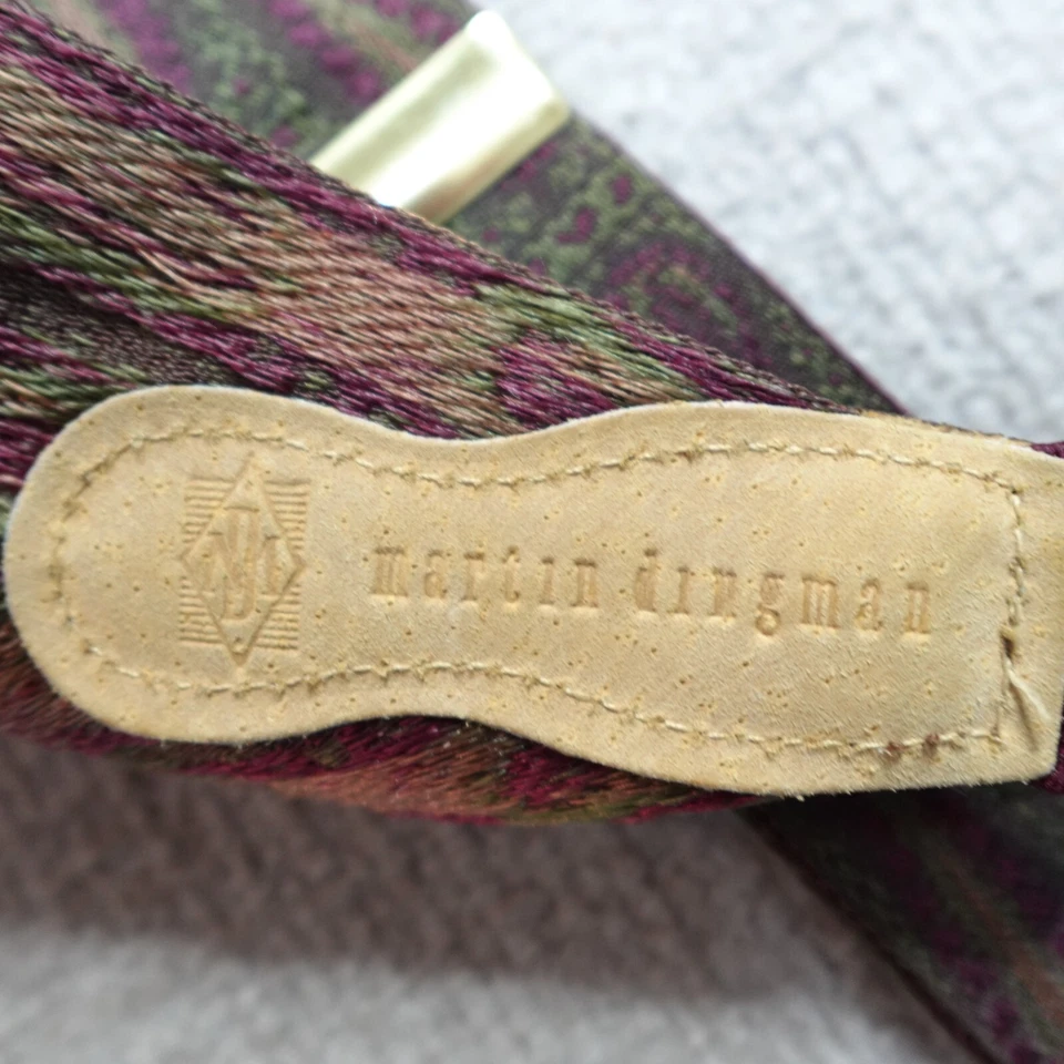 Martin Dingman Tirantes Marrón Rojo Tejido Paisley Cierre Latón Foto 4 de 4