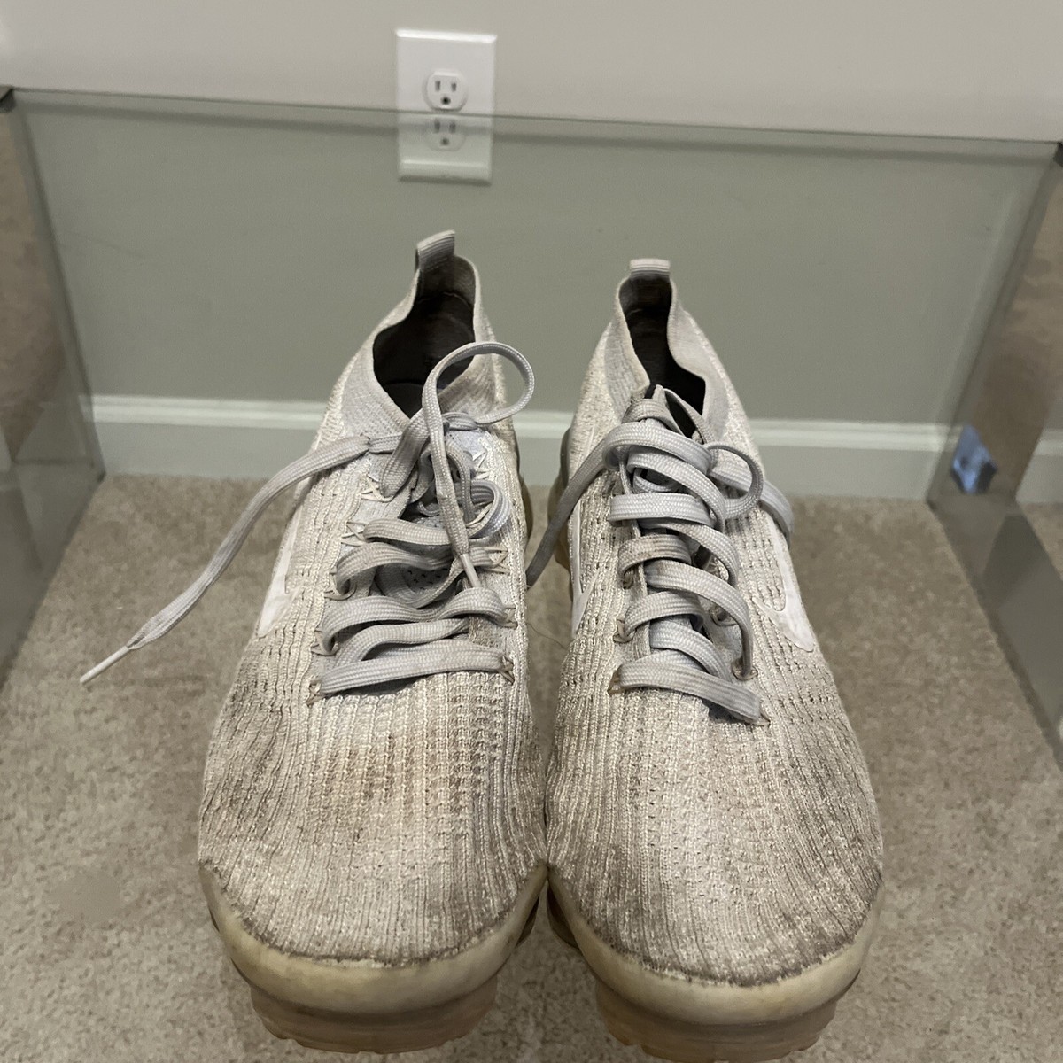 Nike Air VaporMax Flyknit 3 White Pure Platinum Men Shoes 