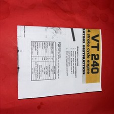 ENYA VT 240 INSTRUCTION AND PARTS SHEET