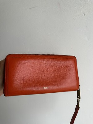 Bags For Women Ladies Wallets Fossil Logan Leather Zip Clutch