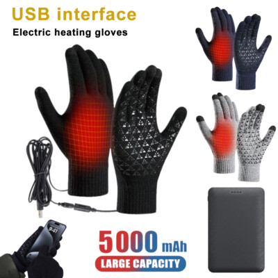 Elektrische Beheizte Handschuhe Winter Warme Touchscreen Fahrrad Radfahren ,