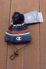 NWT CHAMPION STRIPE MULTICOLOR DOG PET KNIT BEANIE HAT SMALL/MEDIUM