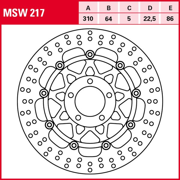 TRW Bremsscheibe Allround Schwimmend MSW217 GSX-R750W GR7BB-image