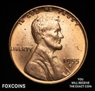 1955-D Lincoln Wheat Cent Penny - GEM BU - BEAUTIFUL  #480