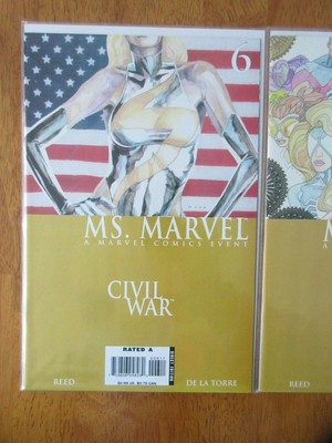 Ms.Marvel #6 #7 #8 A Marvel Comics Presents Civil War 2006 Comic 
