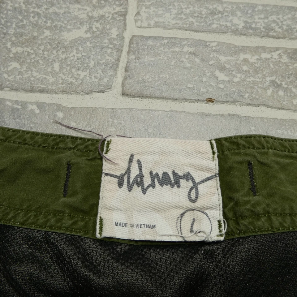 Traje de baño antiguo azul marino para hombre grande forrado verde traje de baño pantalones cortos con cordón Foto 2 de 4