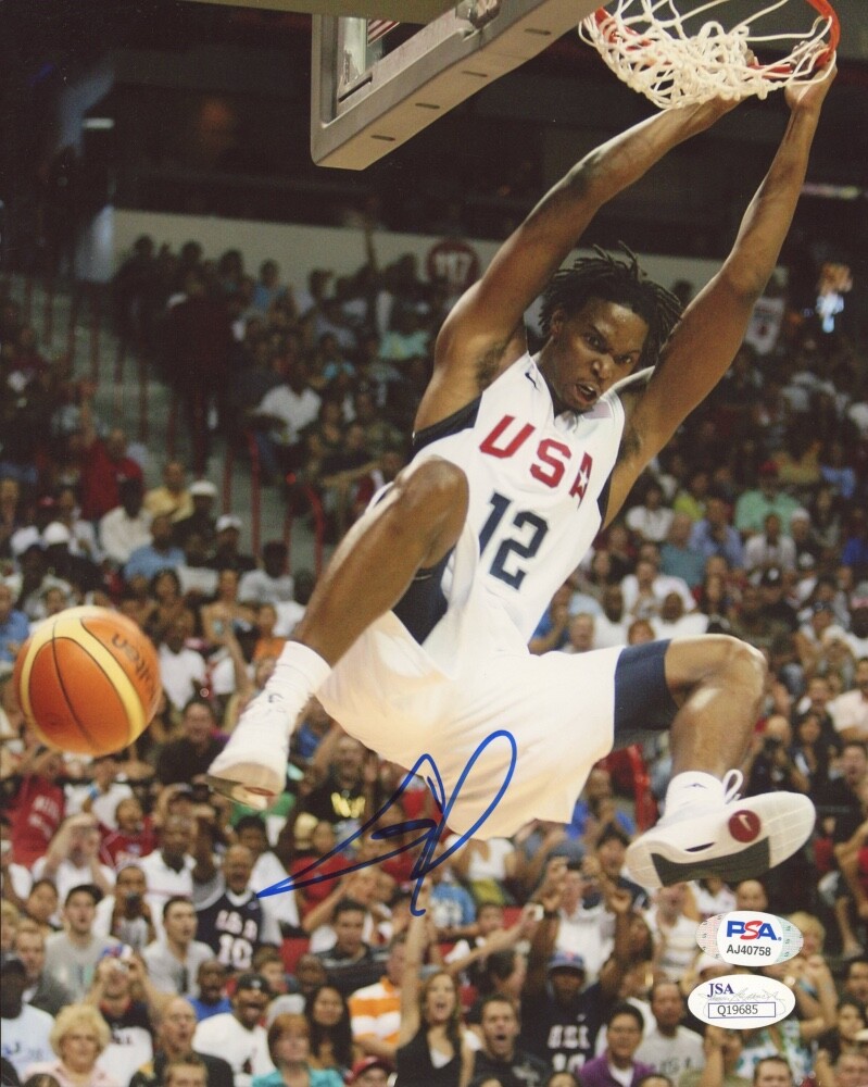 Chris Bosh Signed Team USA Raptors Heat 8x10 Photo PSA COA JSA
