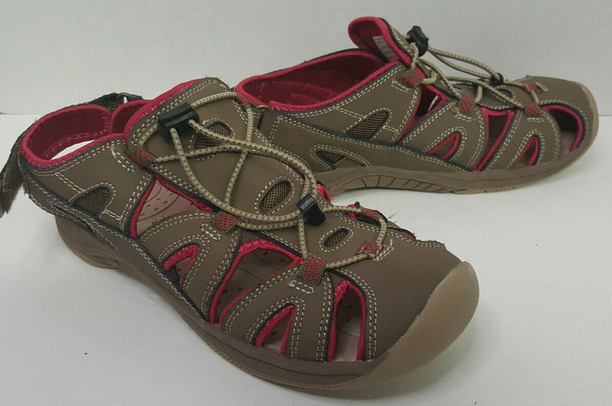 Eddie Bauer Mary Ladies US 8 Hiking Sandals Brown Closed Toe Sport