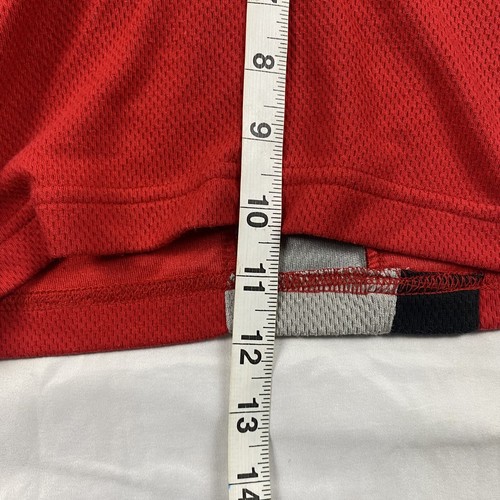 Pantalones cortos de baloncesto rojos de pelle vintage talla M - Imagen 6 de 8
