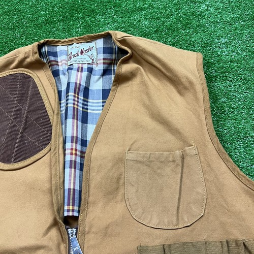 Brush Master Vintage Hunting Game Bag Shooting Vest Pockets Size Large USA - Picture 4 of 12
