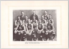 1925 Colgate University SALMAGUNDI Original Page Basketball Team Group Photo