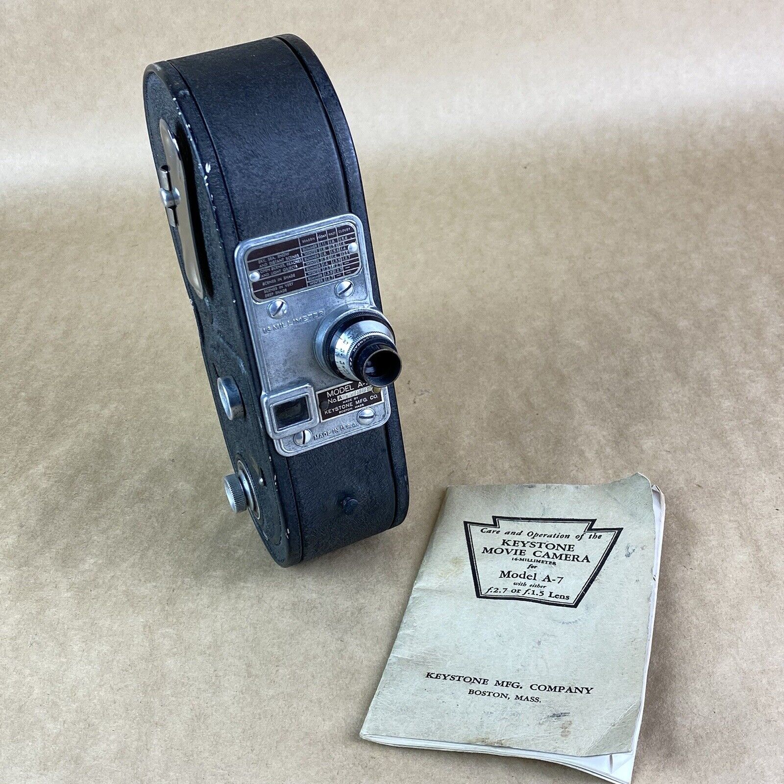 Free Shipping New Keystone Model A-7 16mm Movie Camera W 1In Wollensak Manu 2.7 Louisville-Jefferson County Mall