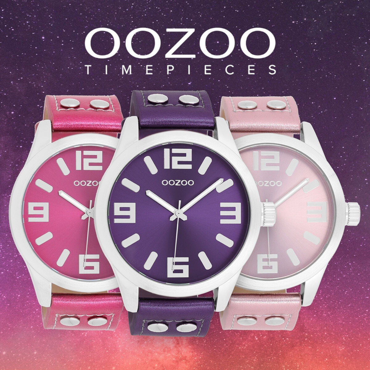 ooZoo Femme Montre C1080 Mauve Métallique Rose Ø46mm Hommes