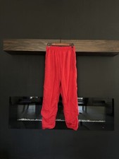 Y2K 90s vintage Red Track Windbreaker Warm Up Pants Size medium Baggy Grunge
