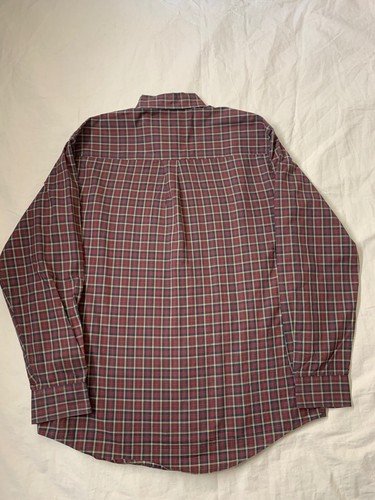 Club Room Men's Button Up Shirt Size Medium Long Sleeve Plaid Red Green yellow - 第 9/11 張圖片