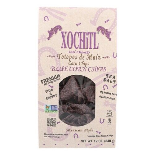 Chip Corn Blue Sltd Org Case of 10 X 12 Oz By Xochitl - Picture 1 of 1