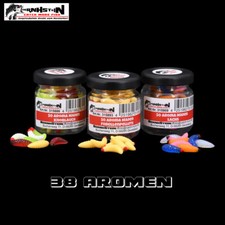 50 x Kunstmaden Gummimaden Bienenmaden mit Aroma im Twist-Off Glas Forellenköder