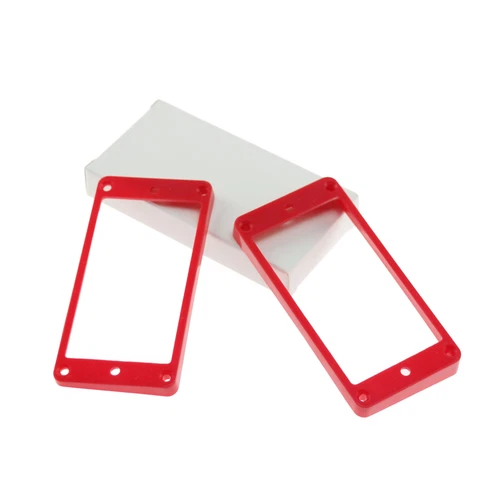 2 Red Guitar Humbucker Pickup Ring Flat Bottom Frame for Les Paul Epiphone Style