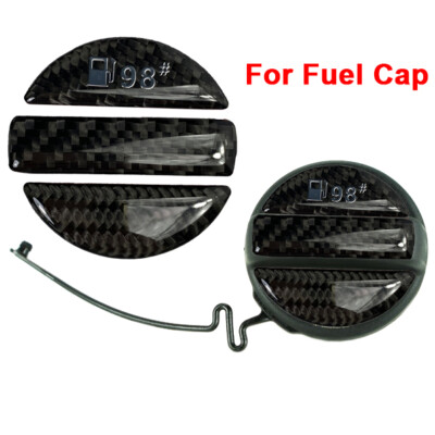 Real Carbon Fiber Trim 98 Gas Tank Cap Fuel Filler Cover Gel Sticker #C DJC A