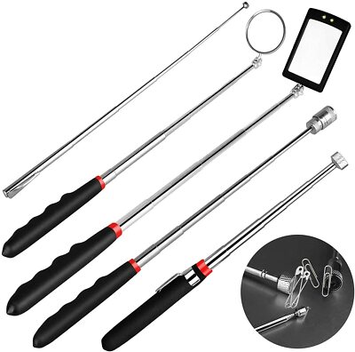 5 Pcs Magnetic Telescoping Pick-up Tool Kit for Extra Viewing Pickup Dead Angle