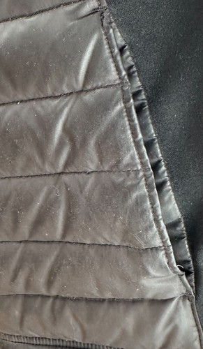 Lucy Goose Down Puffer Vest Womens medium Black Full Zip Pockets Down side panel - Picture 2 of 15