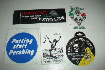 Aufkleber-Set Nr. 1608 PETTING STATT PERSHING - 5 Stück sortiert | eBay