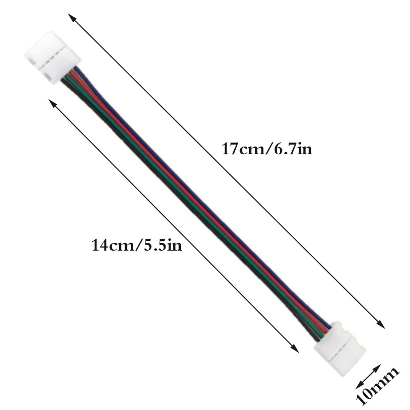 1pcs 4pin 10mm RGB LED Strip Connector Free Welding Connector for 5050 SMD RG JC - Picture 3 of 11